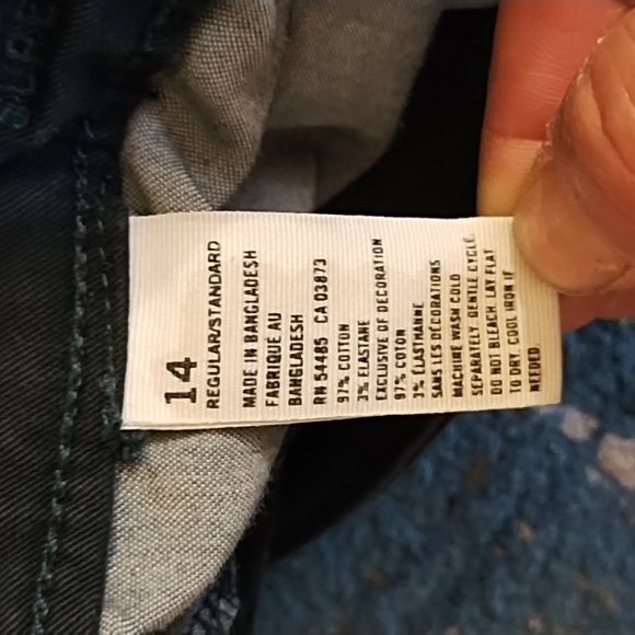 AEO Black Skinny Moto Style Ankle Jeggings W/ Ankle Zippers, Size 14 - Picture 9 of 13